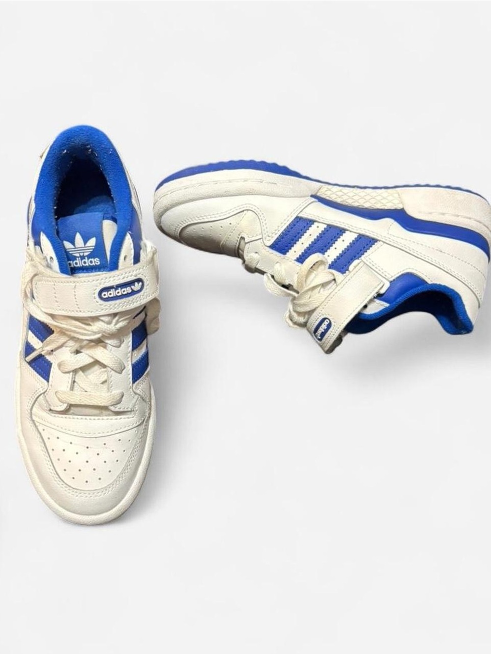 adidas Women’s Blue & White Velcro Athletic Shoes